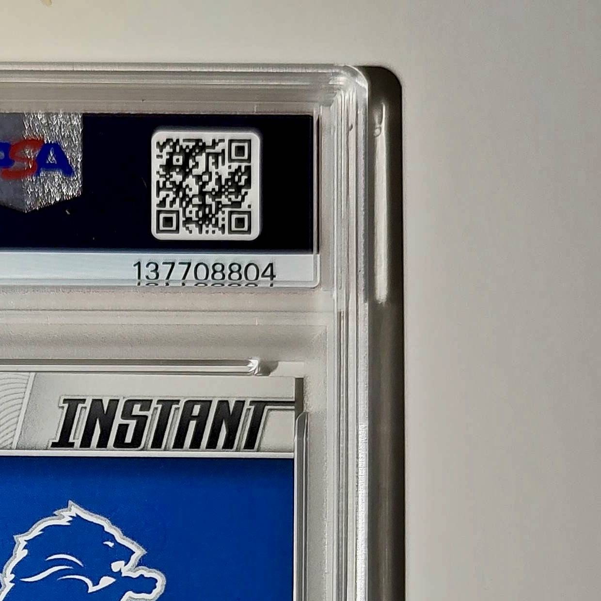 Jake Bates Rookie 2024 Panini NFL #147 Detroit Lions PSA 9 Auto 9