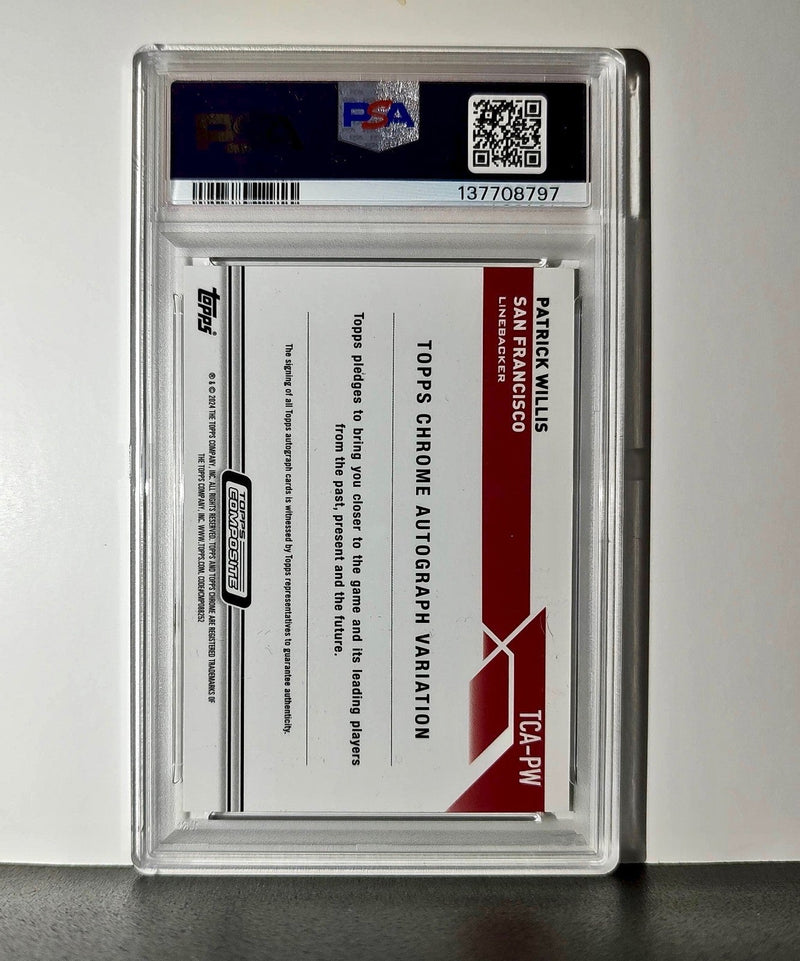 Patrick Willis 2023 Topps Chrome #TCA-PW Gold Refractor 43/50 PSA 9 Auto 9