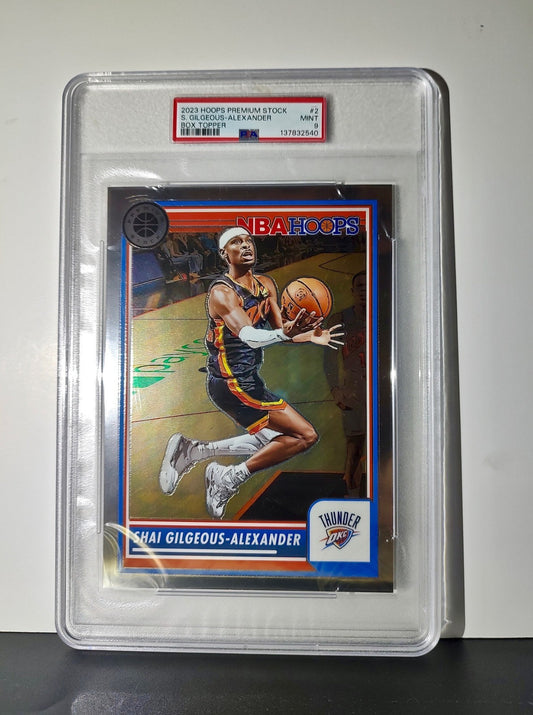 Shai Gilgeous-Alexander 2023 Panini Premium Stock NBA Hoops #2 Jumbo PSA 9 Mint