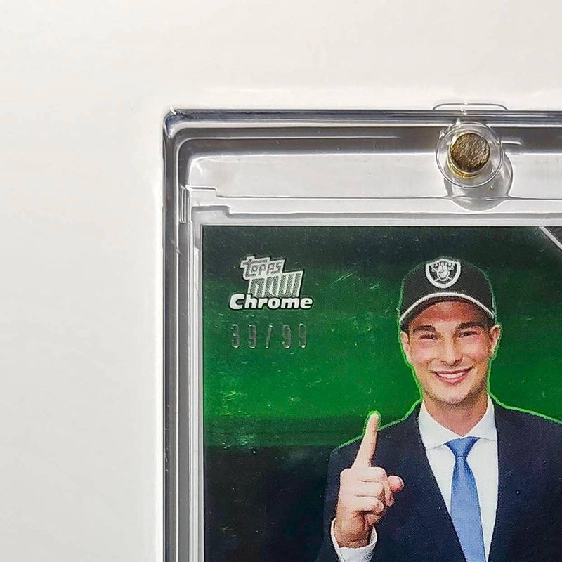 Fernando Mendoza Rookie 2026 Topps Now Draft Night Chrome Green Foil 39/99 Card