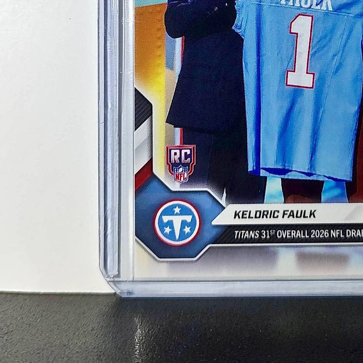 Keldric Faulk Rookie 2026 Topps Now Draft Night #KFAU Card Tennessee Titans