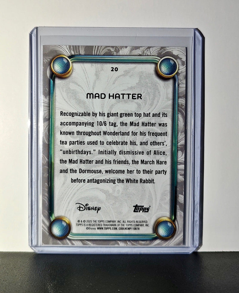 Mad Hatter 2025 Topps Disney Wonder #20 Card Alice in Wonderland