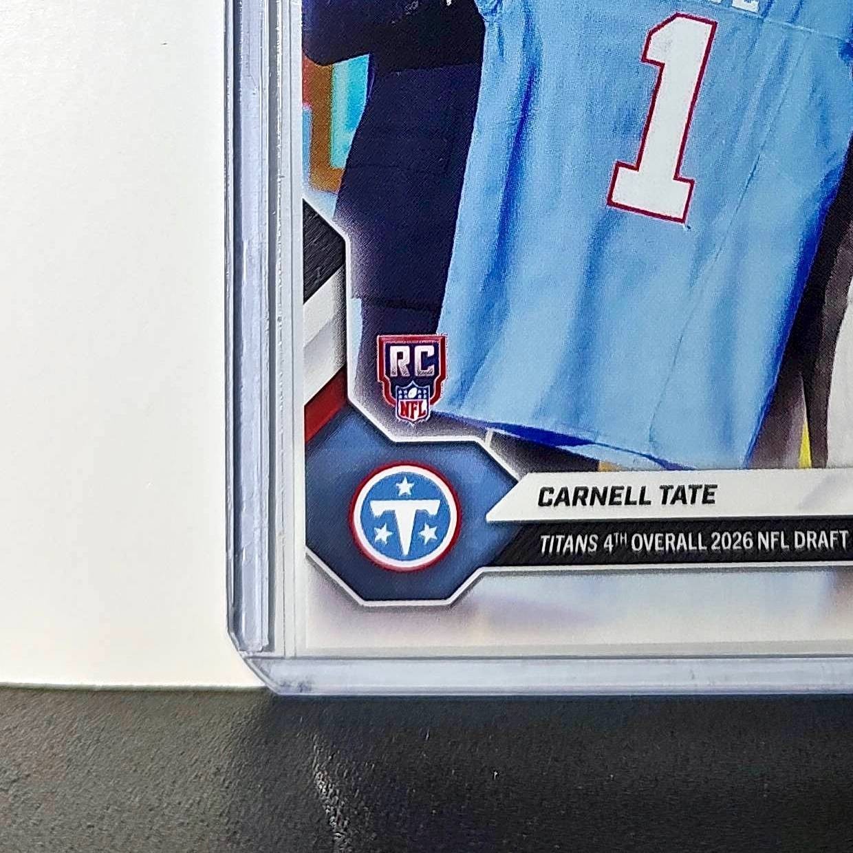 Carnell Tate Rookie 2026 Topps Now Draft Night #CTAT Card Tennessee Titans