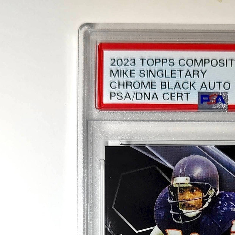Mike Singletary 2023 Topps Chrome Black #TCAB-MS PSA 9 Auto 10