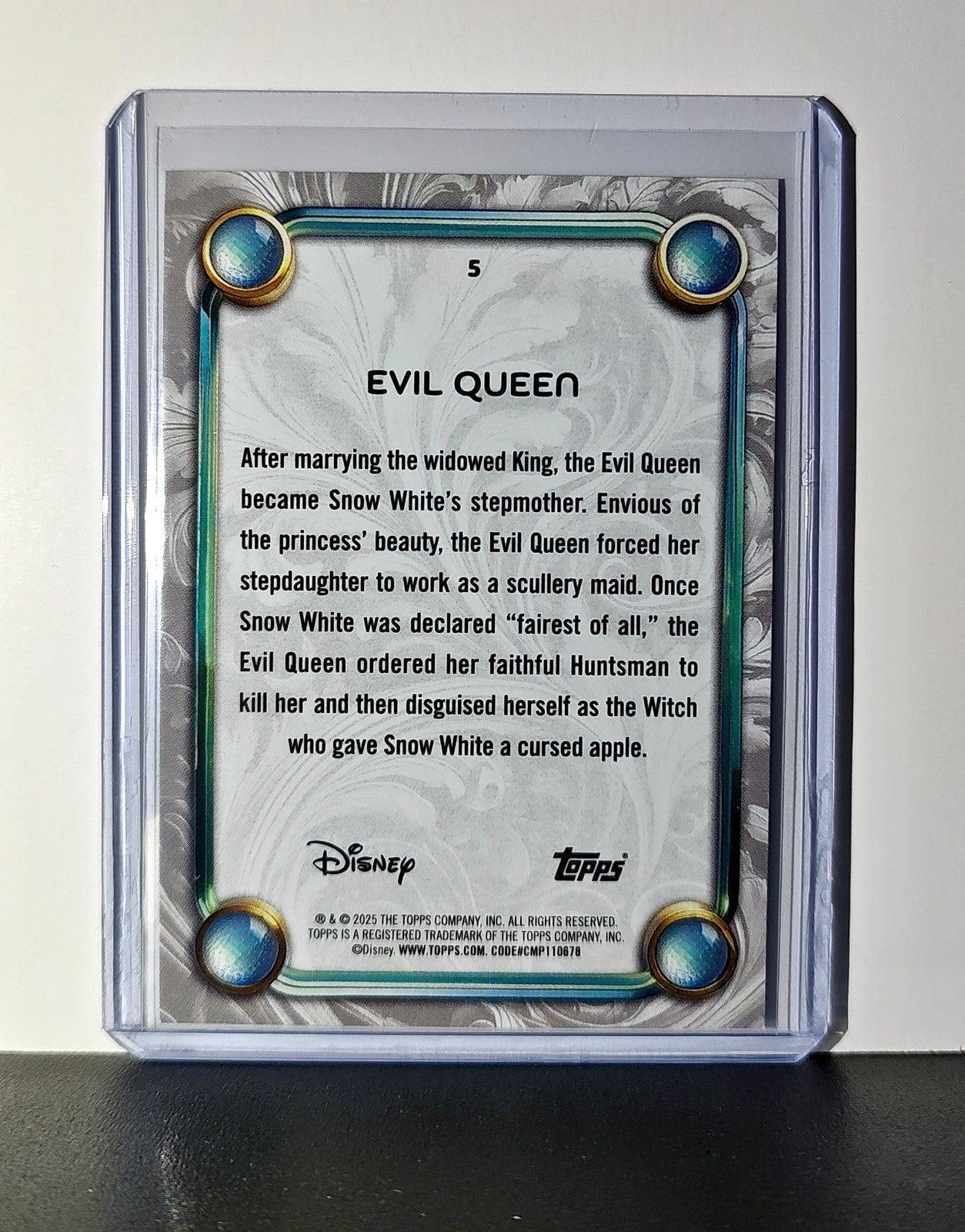 Evil Queen 2025 Topps Disney Wonder #5 Card Snow White and the Seven Dwarfs