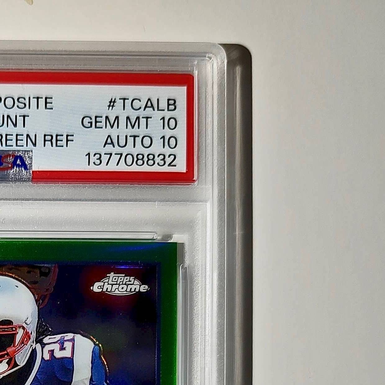 LeGarrette Blount 2023 Topps Chrome #TCA-LB Green Refractor 14/99 PSA 10 Auto 10