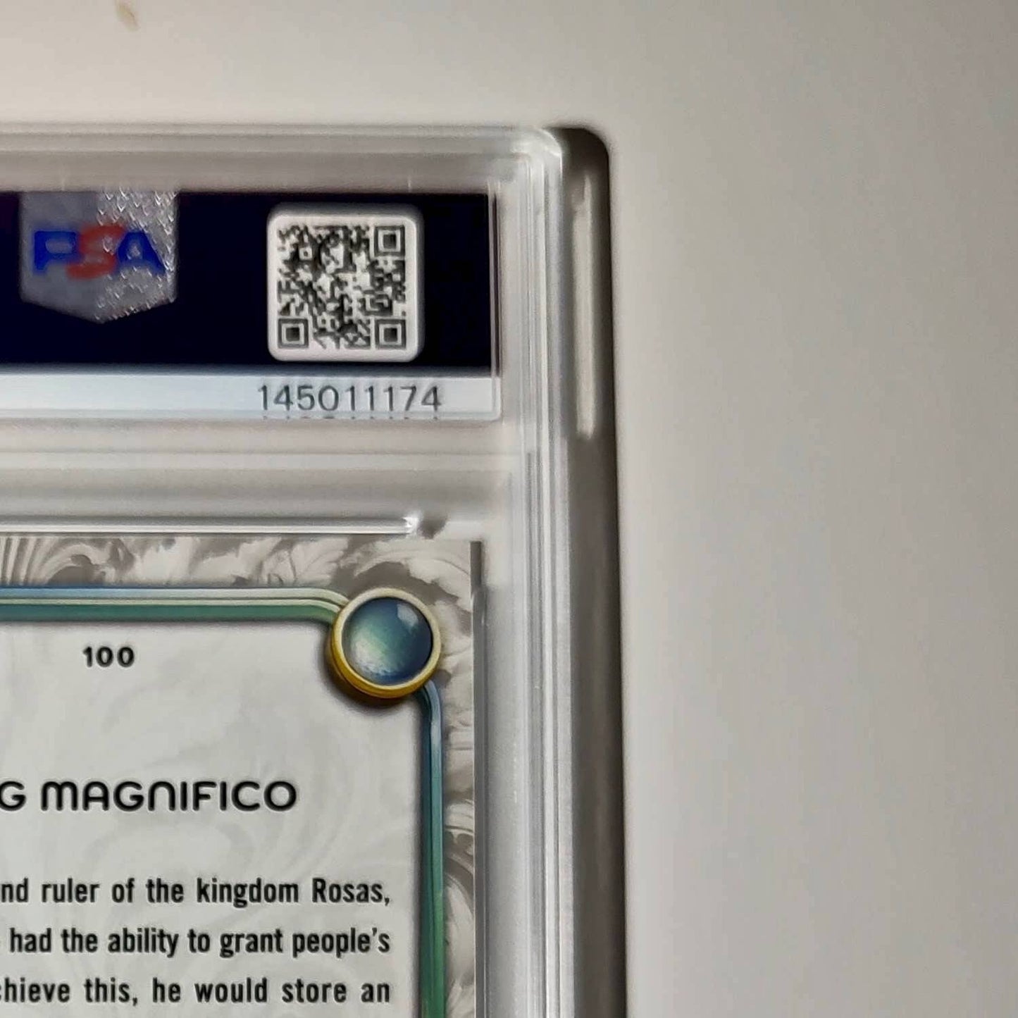 King Magnifico 2025 Topps Disney Wonder #100 Winter Variant Card Wish PSA 9