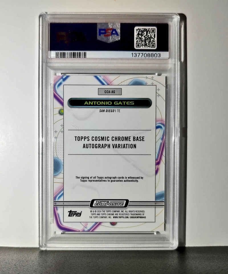 Antonio Gates 2023 Topps Chrome Cosmic #CCA-AG Refractor PSA 10 Auto 10