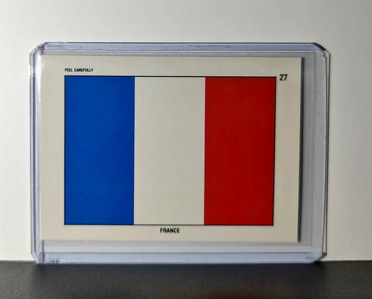 France Flag 1991 Topps Desert Storm #27 Sticker Card