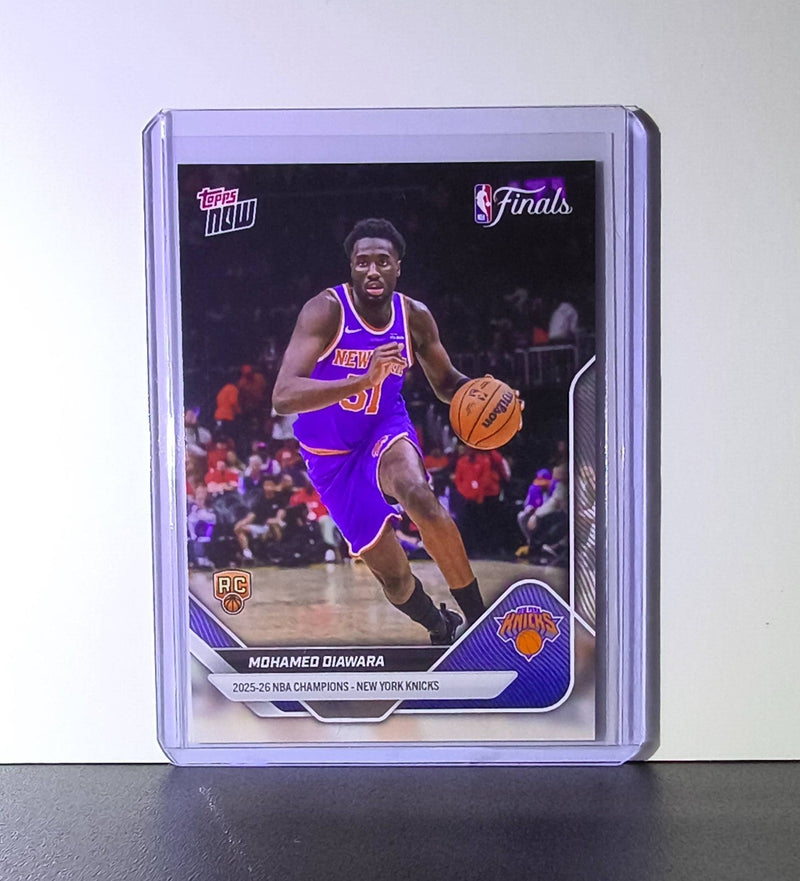 Mohamed Oiawara Rookie 2026 Topps Now NBA Champions #C14 Card New York Knicks