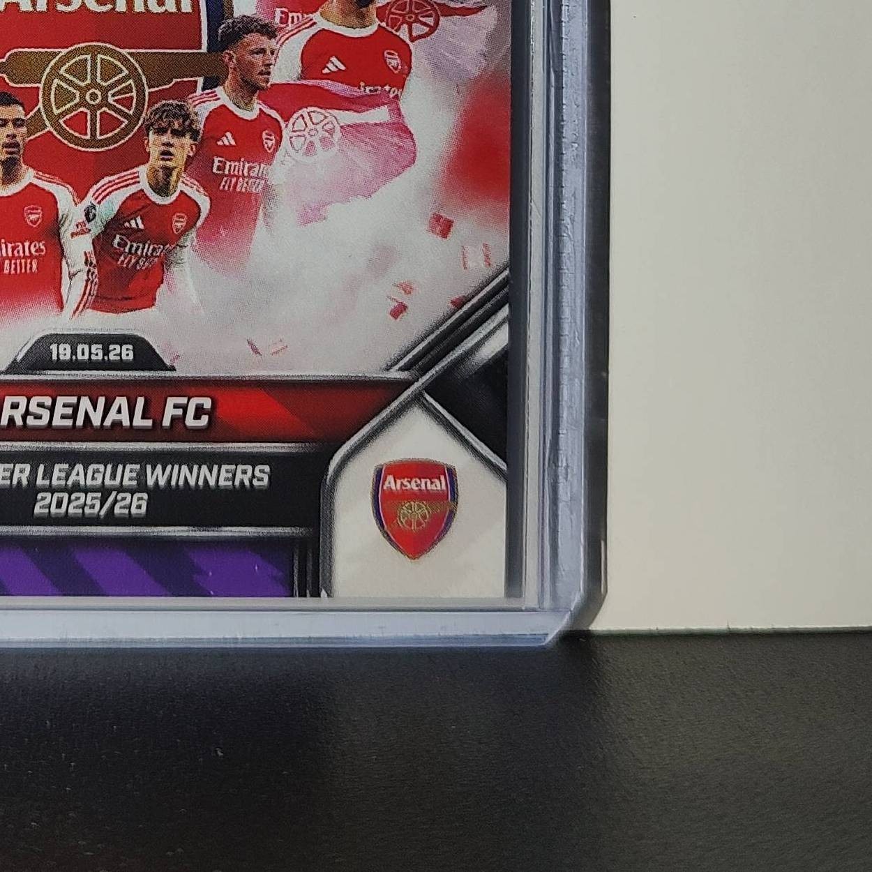 Arsenal FC 2025-26 Topps Now Premier League Winners Team Soccer #199 Card