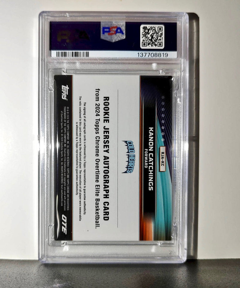 Kanon Catchings Rookie Jersey 2023 Topps Chrome OTE 26/99 PSA 8 Auto 10