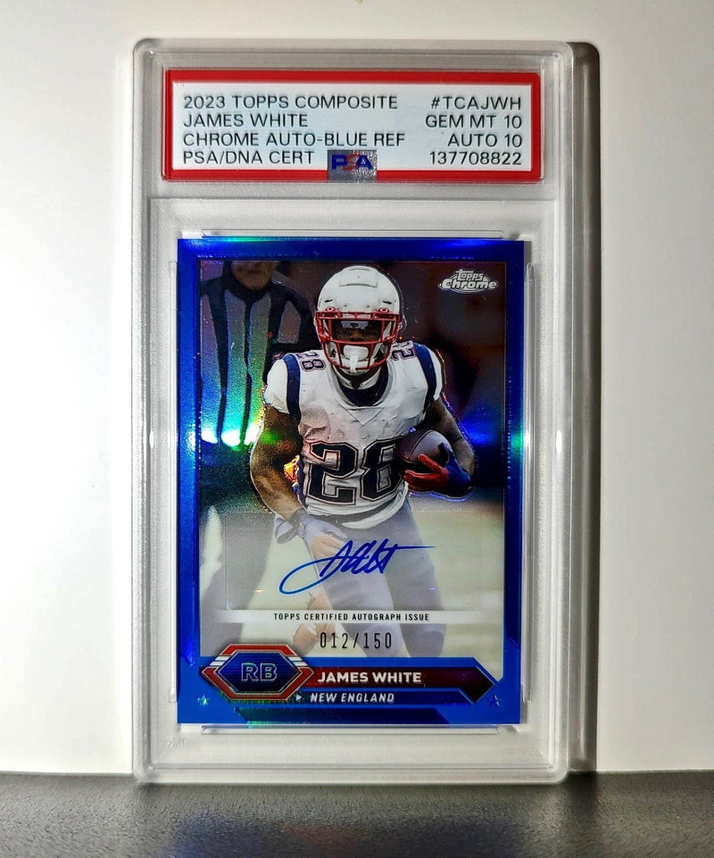 James White 2023 Topps Chrome #TCA-JWH Blue Refractor 12/150 PSA 10 Auto 10