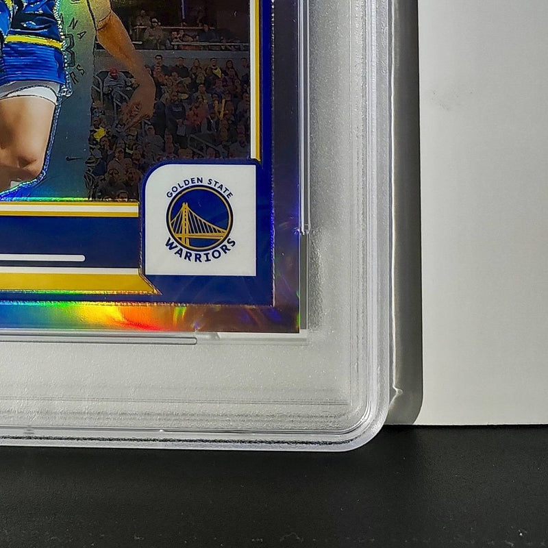 Stephen Curry 2023 Panini Premium Stock NBA Hoops #14 Jumbo Refractor PSA 9 Mint