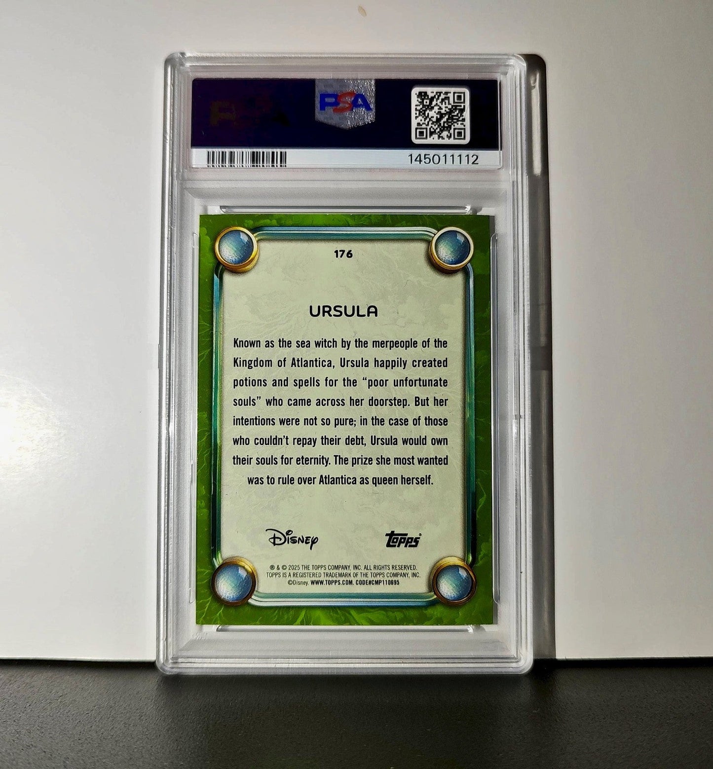 Ursula 2025 Topps Disney Wonder #176 Card The Little Mermaid PSA 10