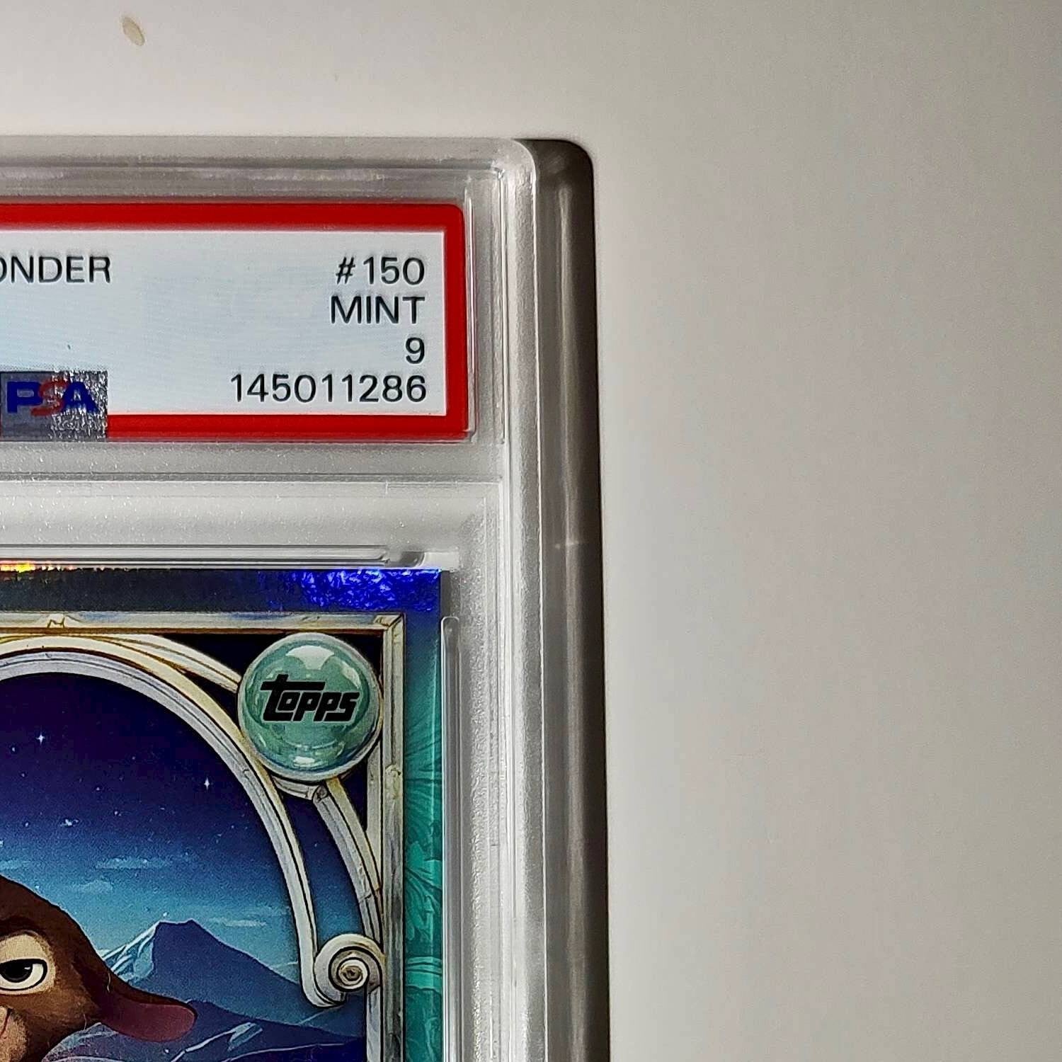 Valentino 2025 Topps Disney Wonder #150 Diamond Card Wish PSA 9