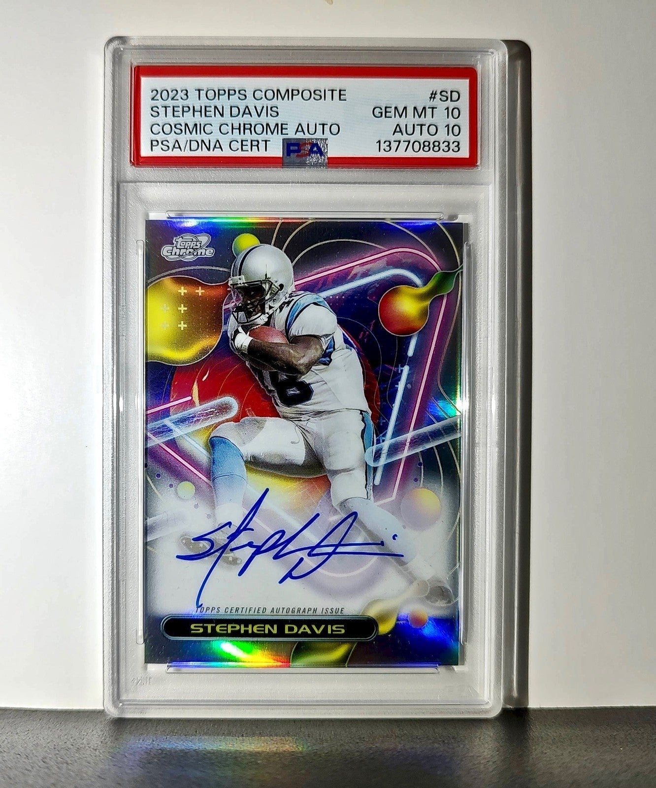 Stephen Davis 2023 Topps Chrome Cosmic #CCA-SD Refractor PSA 10 Auto 10