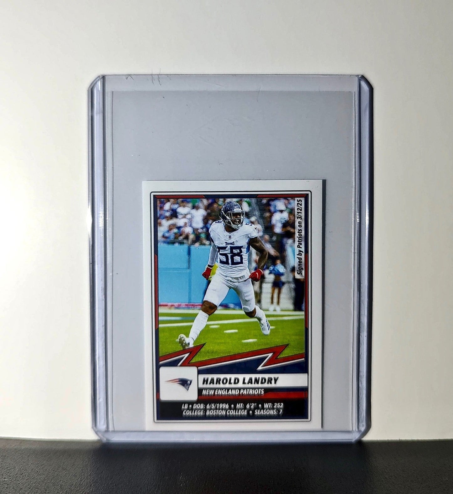 Harold Landry 2025 Panini NFL #81 Sticker New England Patriots