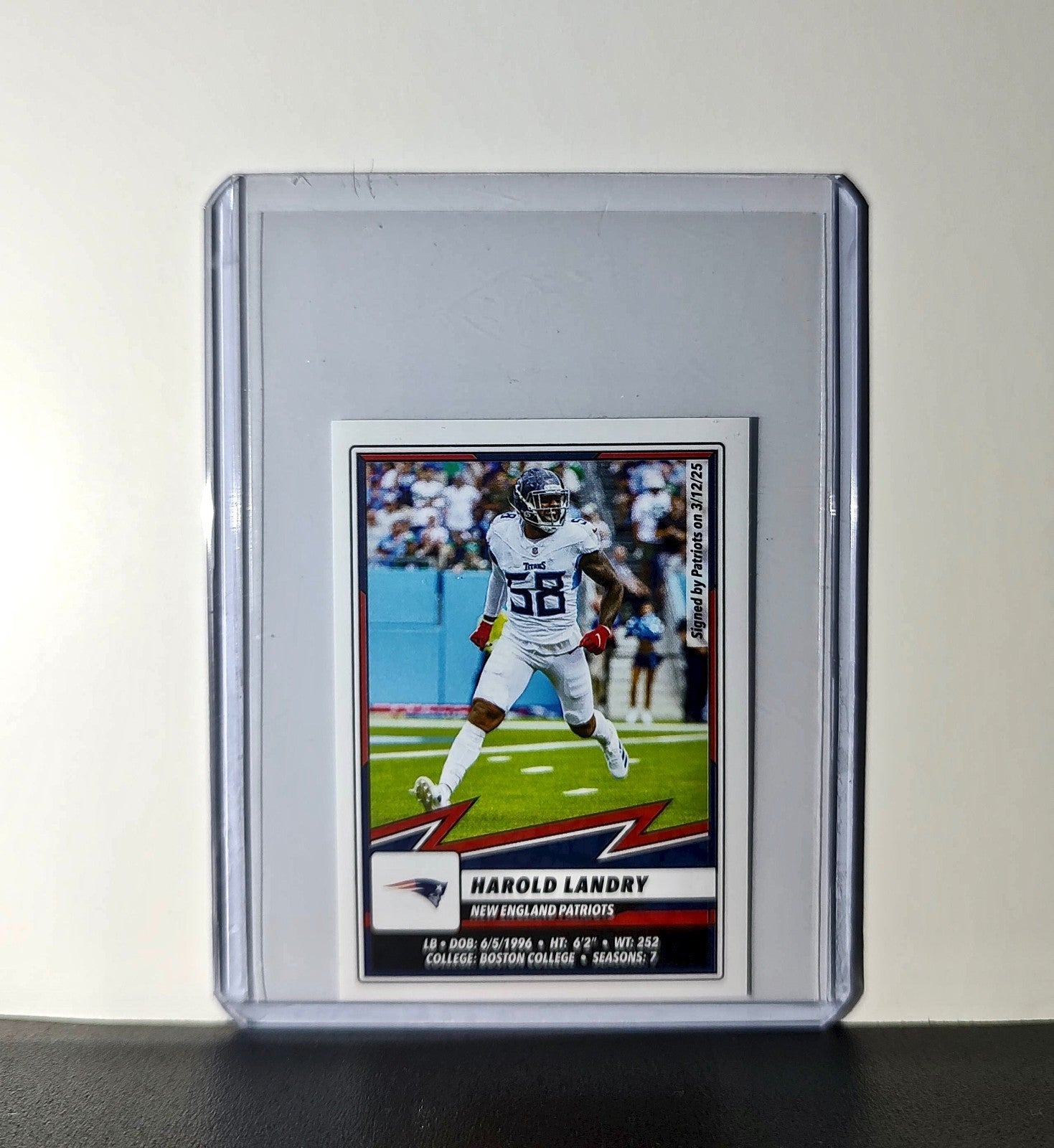 Harold Landry 2025 Panini NFL #81 Sticker New England Patriots