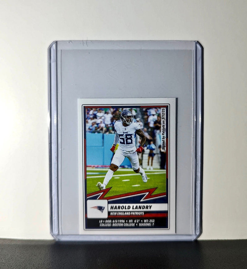 Harold Landry 2025 Panini NFL #81 Sticker New England Patriots