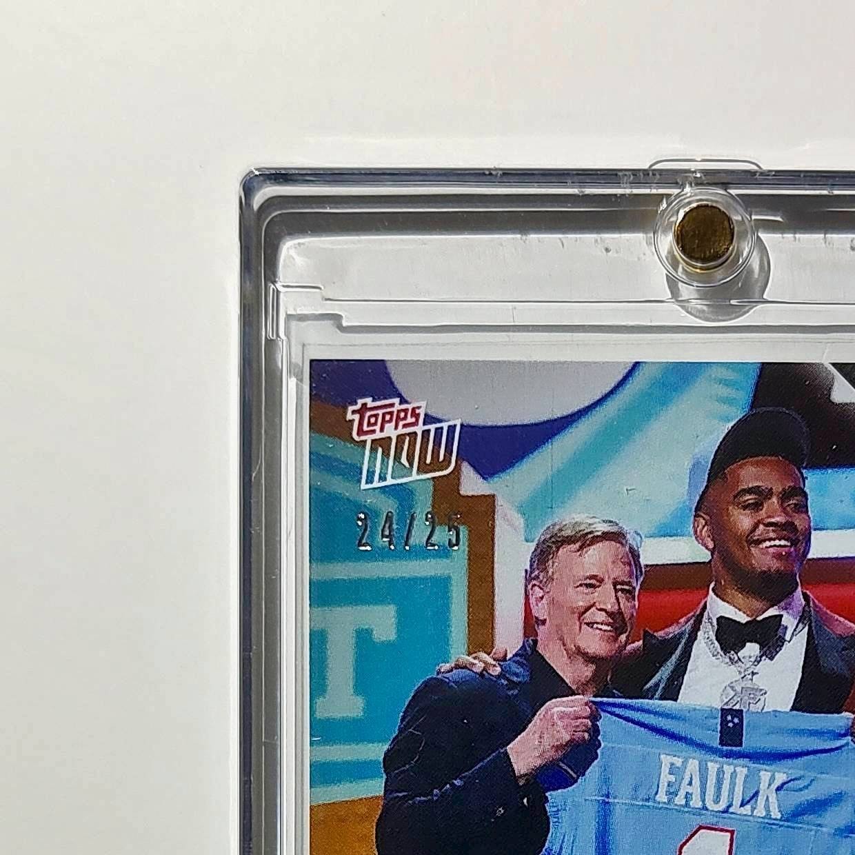 Keldric Faulk Rookie 2026 Topps Now Draft Night #KFAU Orange Foil 24/25 Card