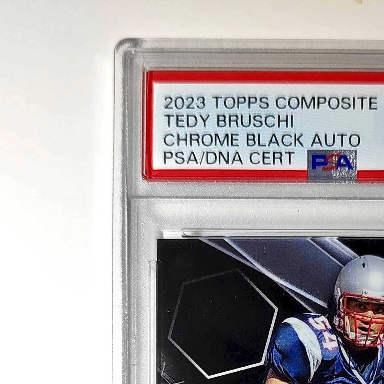 Tedy Bruschi 2023 Topps Chrome Black #TCBA-TEB PSA 9 Auto 10