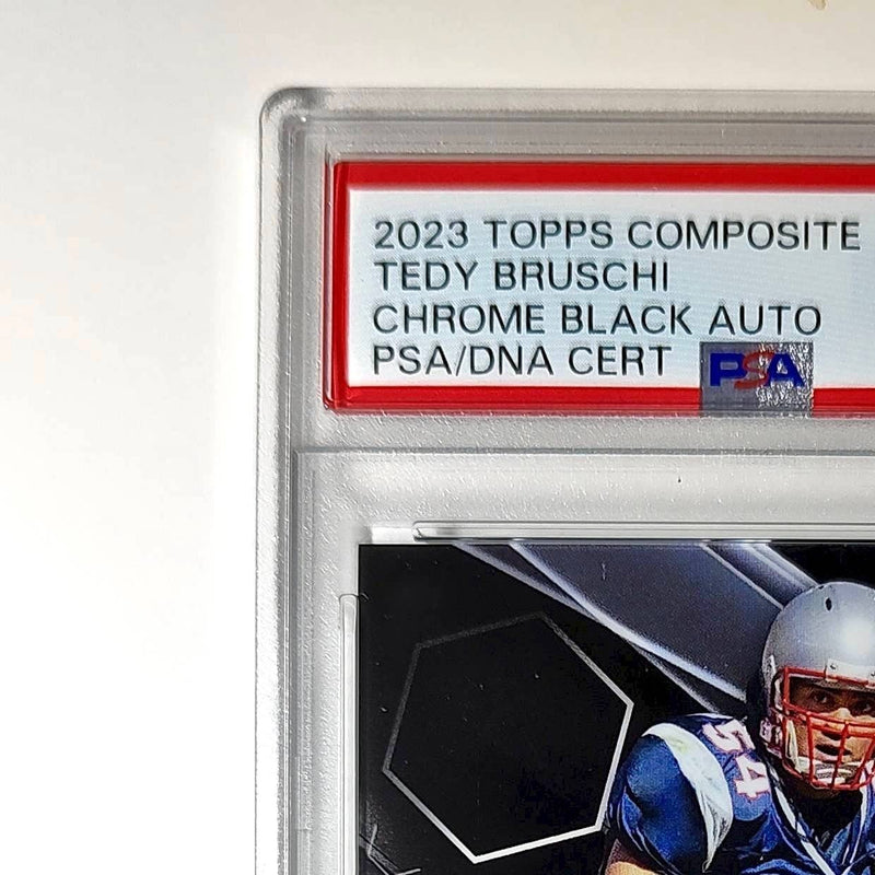 Tedy Bruschi 2023 Topps Chrome Black #TCBA-TEB PSA 9 Auto 10