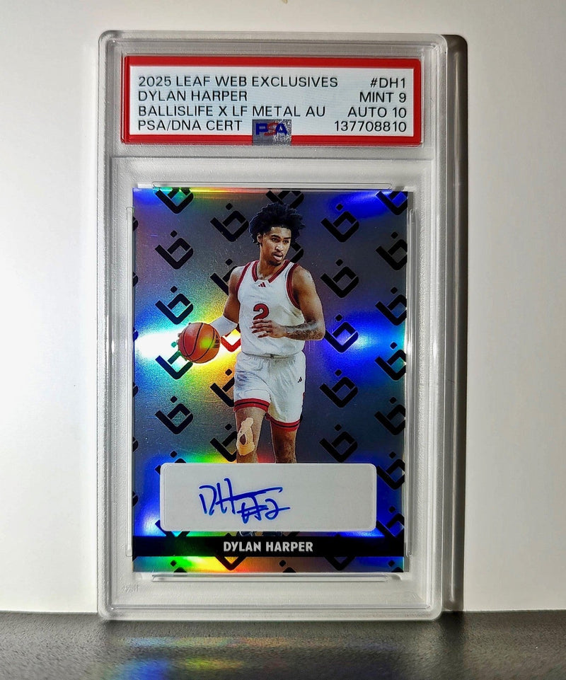 Dylan Harper 2025 Leaf Metal #BILA-DH1 Refractor PSA 9 Auto 10