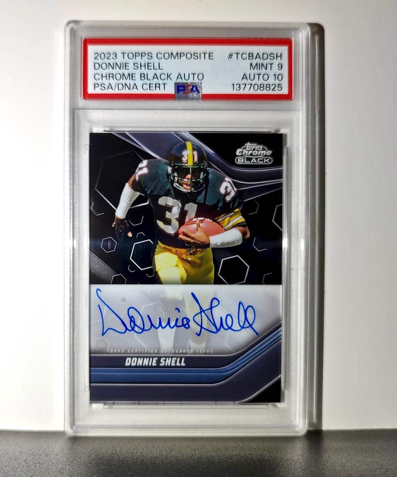Donnie Shell 2023 Topps Chrome Black #TCBA-DSH PSA 9 Auto 10