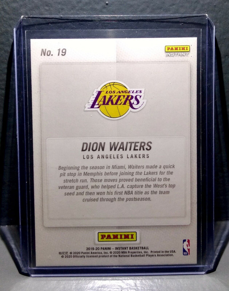 Dion Waiters 2020 Panini LA Lakers NBA Champions #19 Basketball Card
