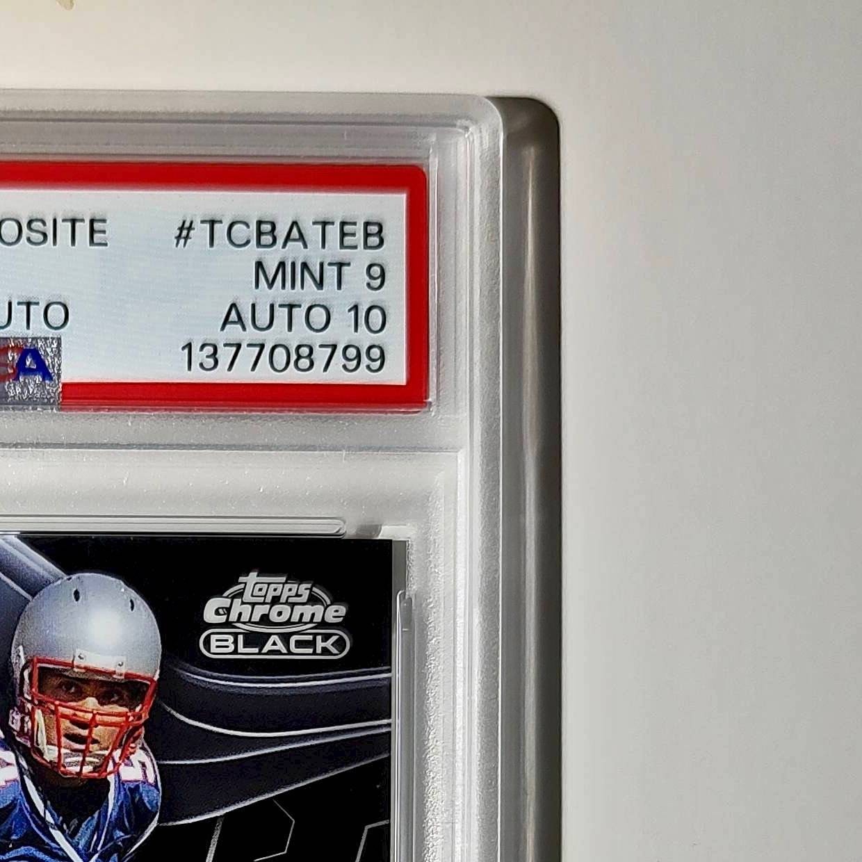 Tedy Bruschi 2023 Topps Chrome Black #TCBA-TEB PSA 9 Auto 10
