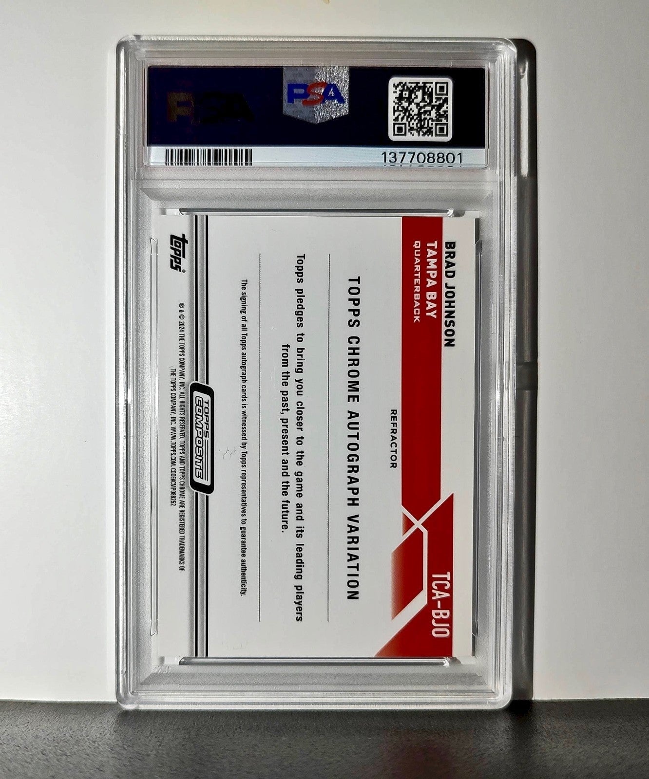 Brad Johnson 2023 Topps Chrome Refractor #TCA-BJO 066/299 PSA 10 Auto 10