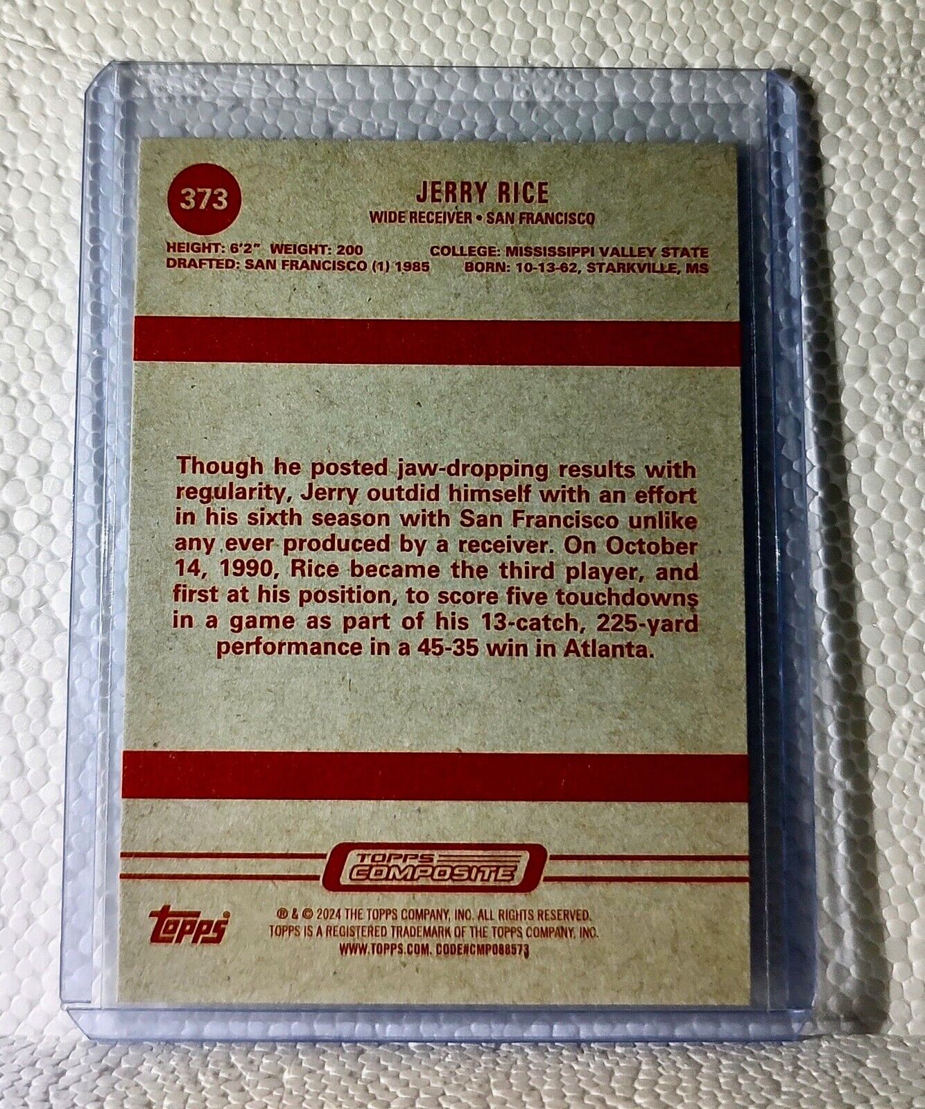 Jerry Rice 2023 Topps NFL #373 Football Card San Francisco 49ers