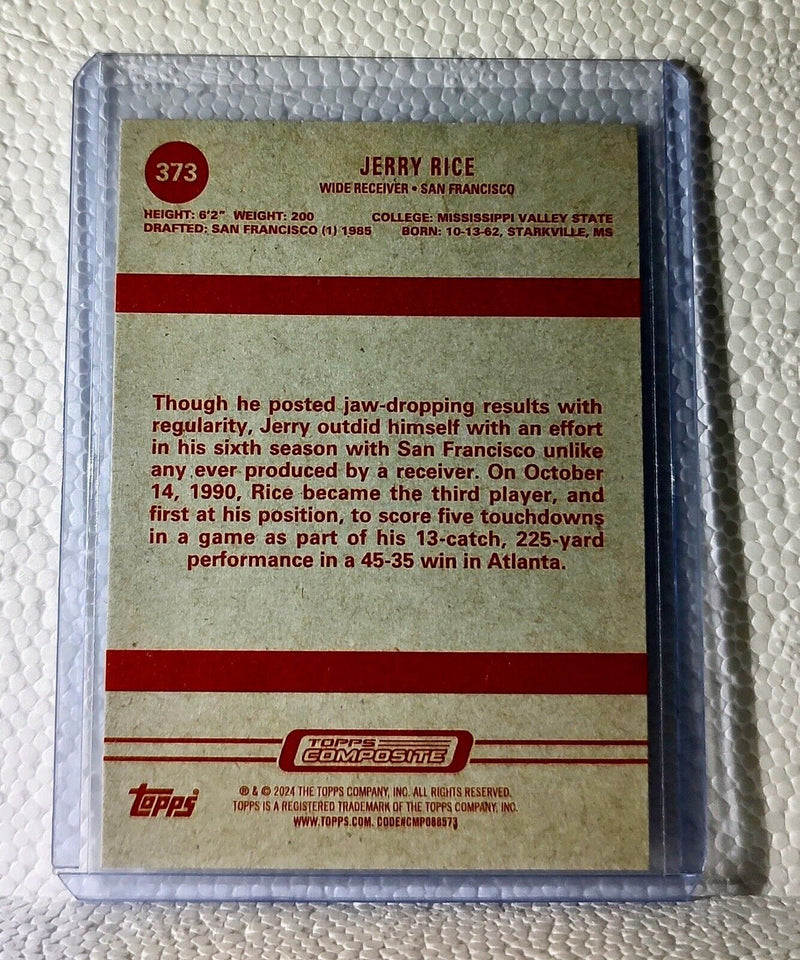 Jerry Rice 2023 Topps NFL #373 Football Card San Francisco 49ers