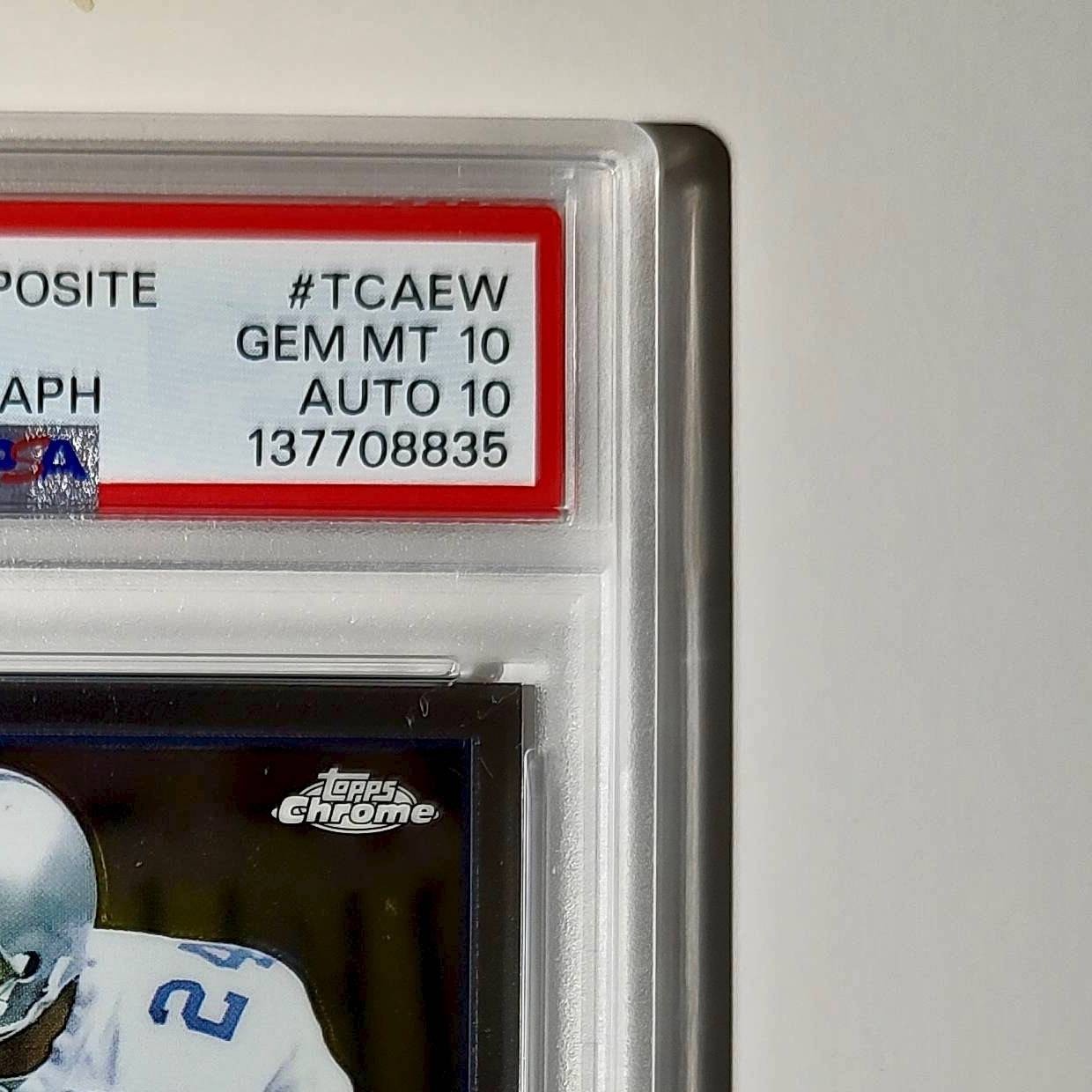 Everson Walls 2023 Topps Chrome #TCA-EW PSA 10 Auto 10