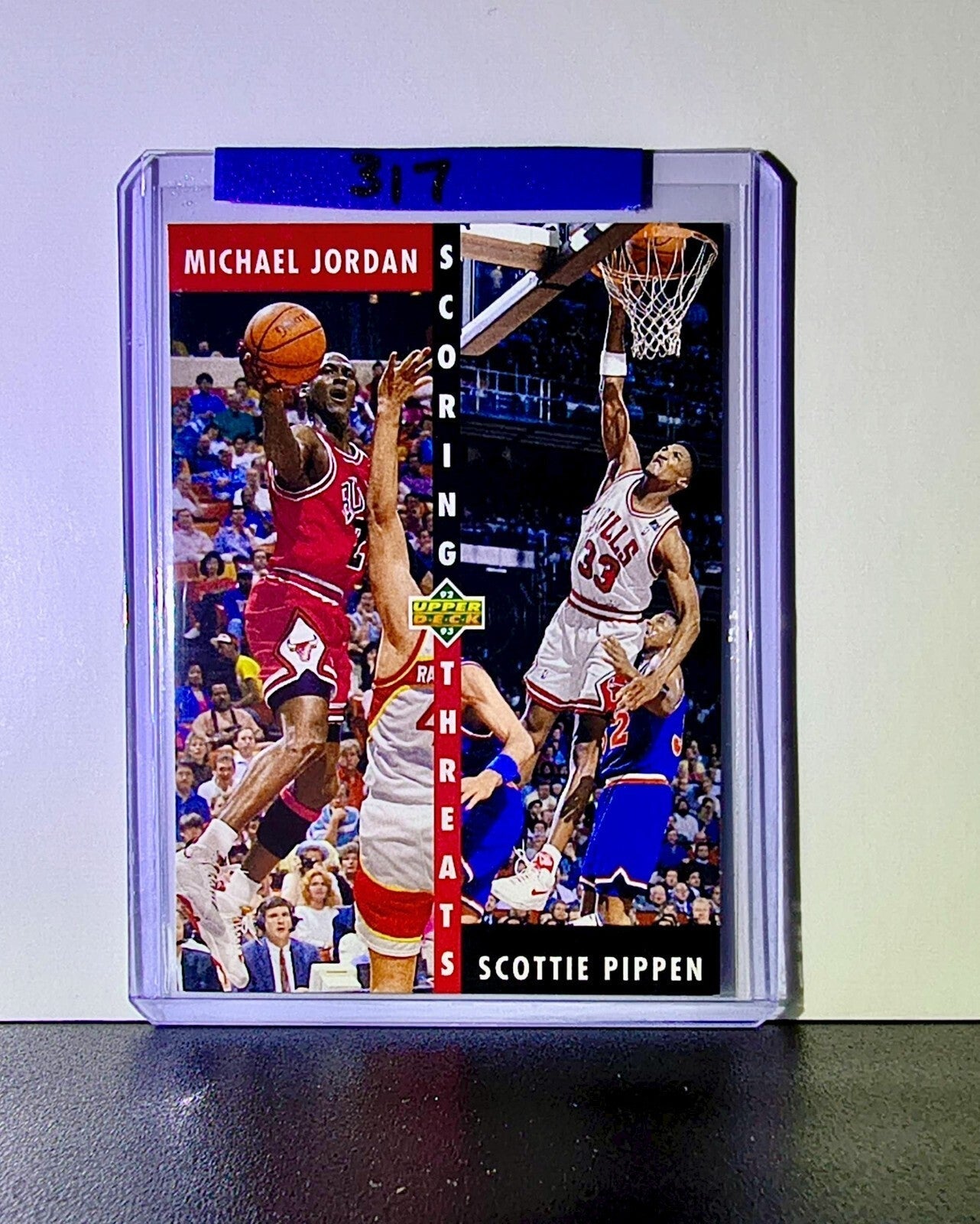 Michael Jordan Scottie Pippen Scoring Threats 1992-93 Upper Deck #62 Card Bulls