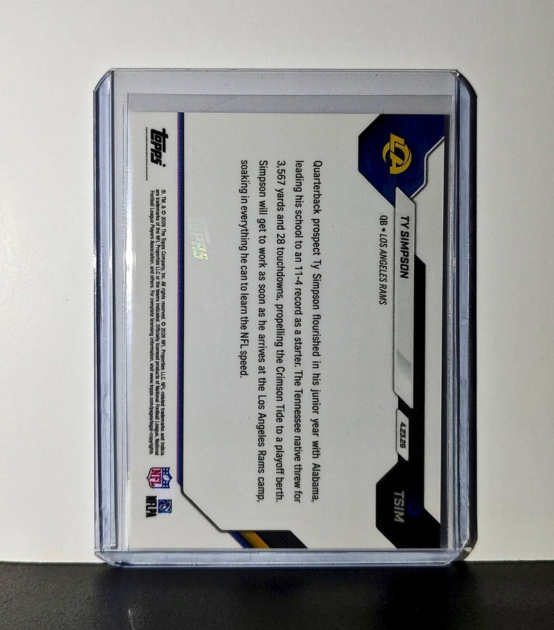 Ty Simpson Rookie 2026 Topps Now Draft Night #TSIM Card Los Angeles Rams