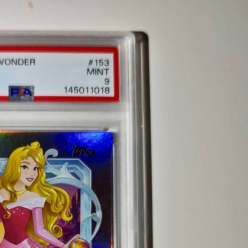 Aurora 2025 Topps Disney Cartoon Princess #153 Card Sleeping Beauty PSA 9