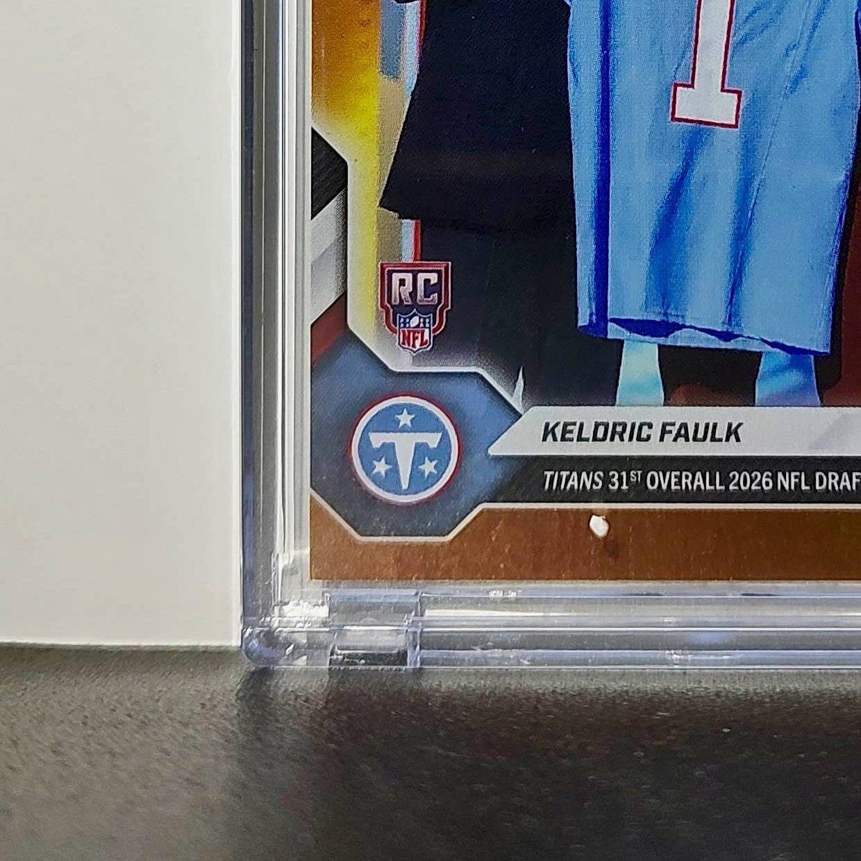 Keldric Faulk Rookie 2026 Topps Now Draft Night #KFAU Orange Foil 24/25 Card