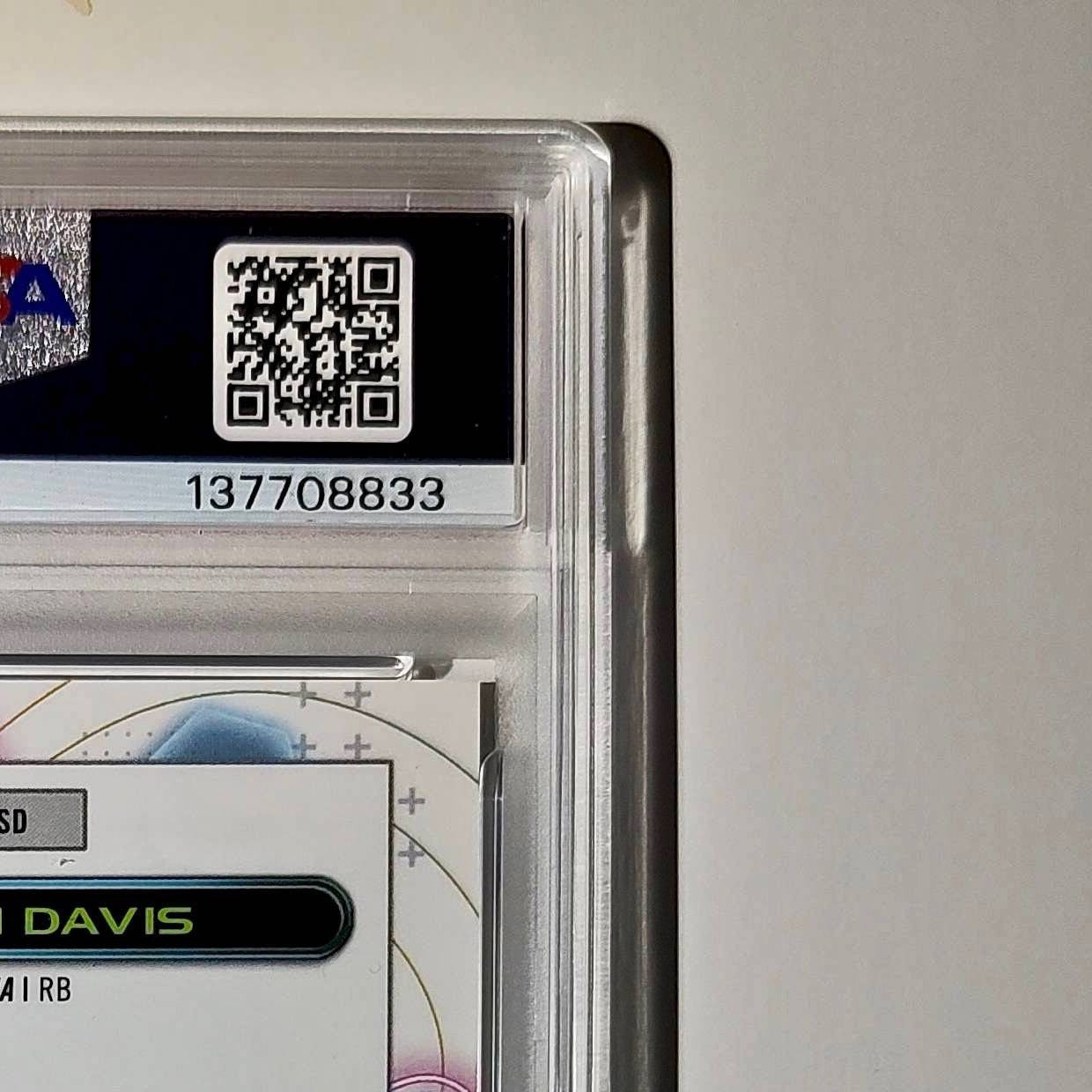 Stephen Davis 2023 Topps Chrome Cosmic #CCA-SD Refractor PSA 10 Auto 10