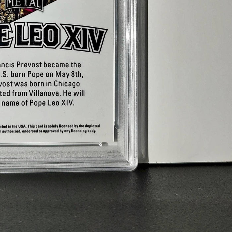 2025 Leaf Metal Pope Leo XIV 33/583 #1 Snow Variant PSA 9 Mint