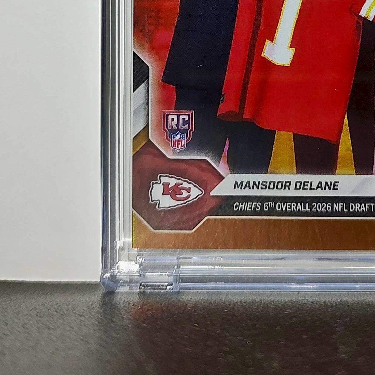 Mansoor Delane Rookie 2026 Topps Now Draft Night #MDEL Orange Foil 13/25 Card