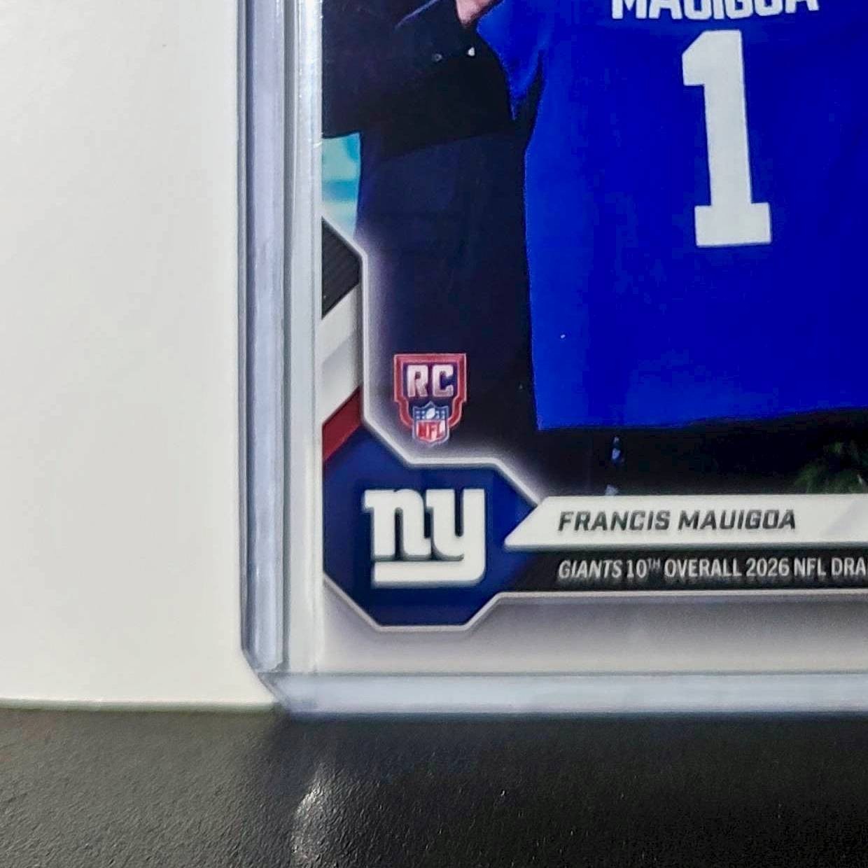 Francis Mauigoa Rookie 2026 Topps Now Draft Night #FMAU Card New York Giants