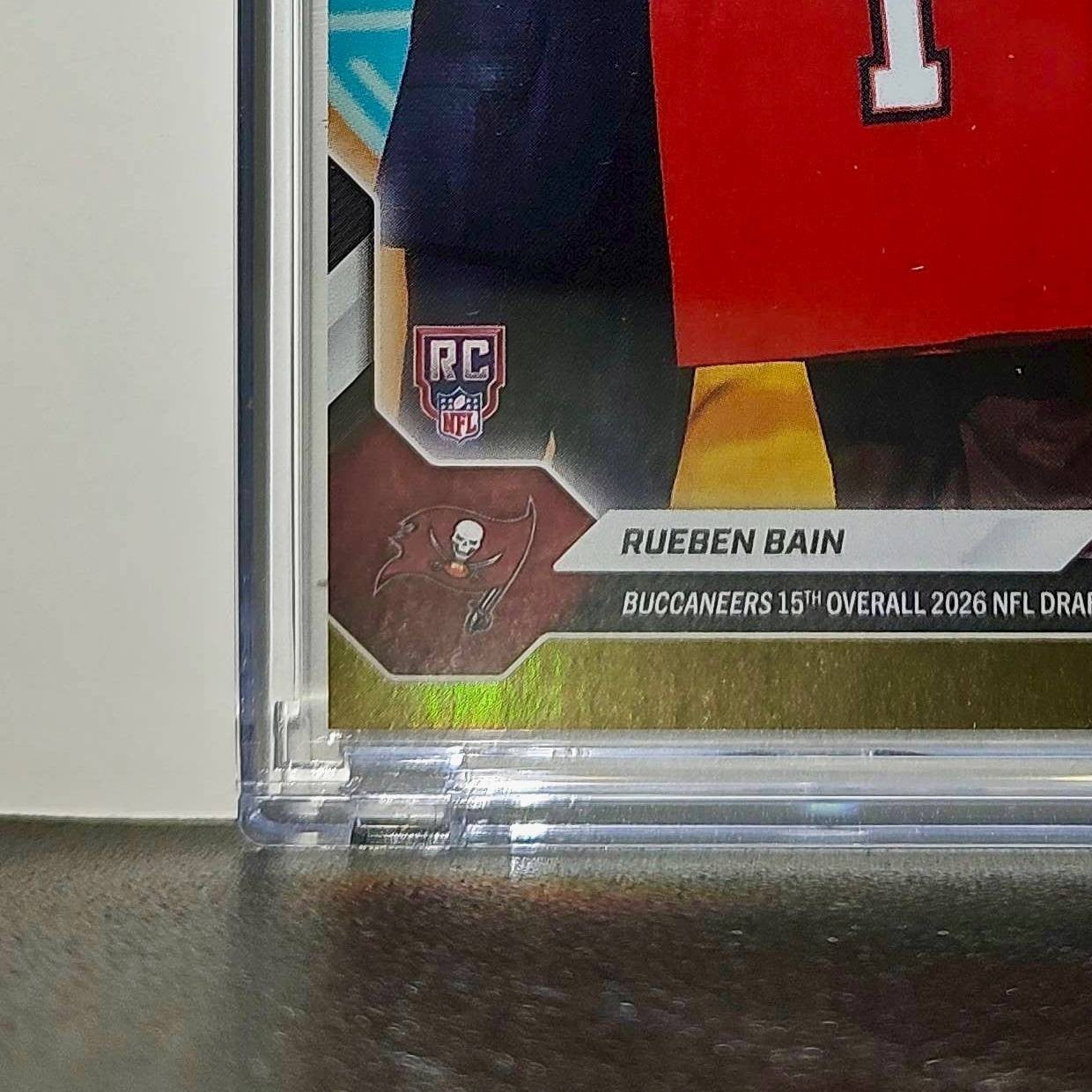 Rueben Bain Jr Rookie 2026 Topps Now Draft Night #RBAI Gold Foil 43/50 Card
