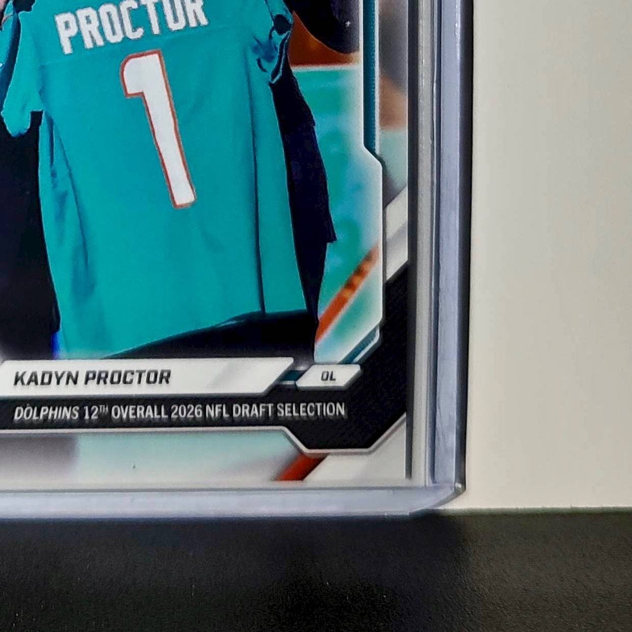 Kadyn Proctor Rookie 2026 Topps Now Draft Night #KPRO Card Miami Dolphins