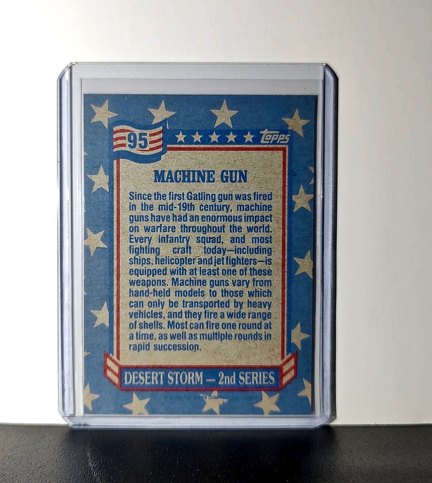 Machine Gun 1991 Topps Desert Storm #95 Card