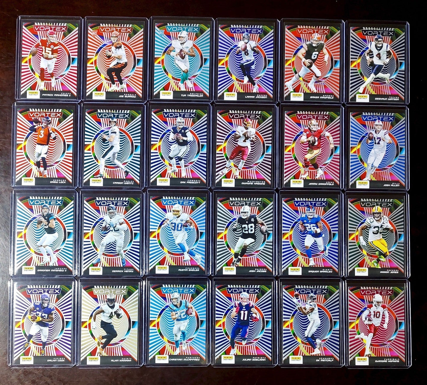 2020 Panini NFL Football Instant Vortex Complete 24-Card Set 1/935