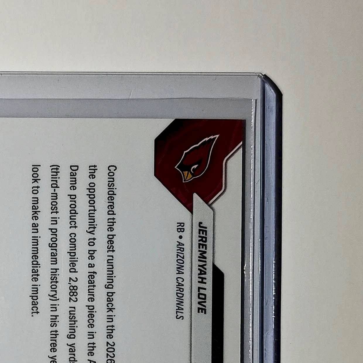 Jeremiyah Love Rookie 2026 Topps Now Draft Night #JLOV Card Arizona Cardinals