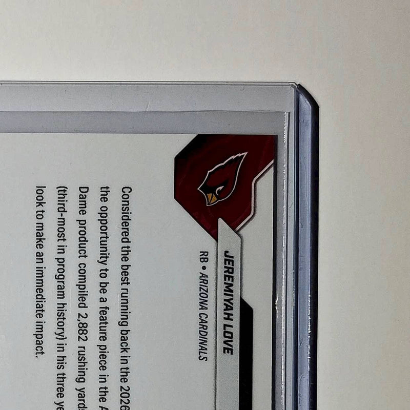 Jeremiyah Love Rookie 2026 Topps Now Draft Night #JLOV Card Arizona Cardinals