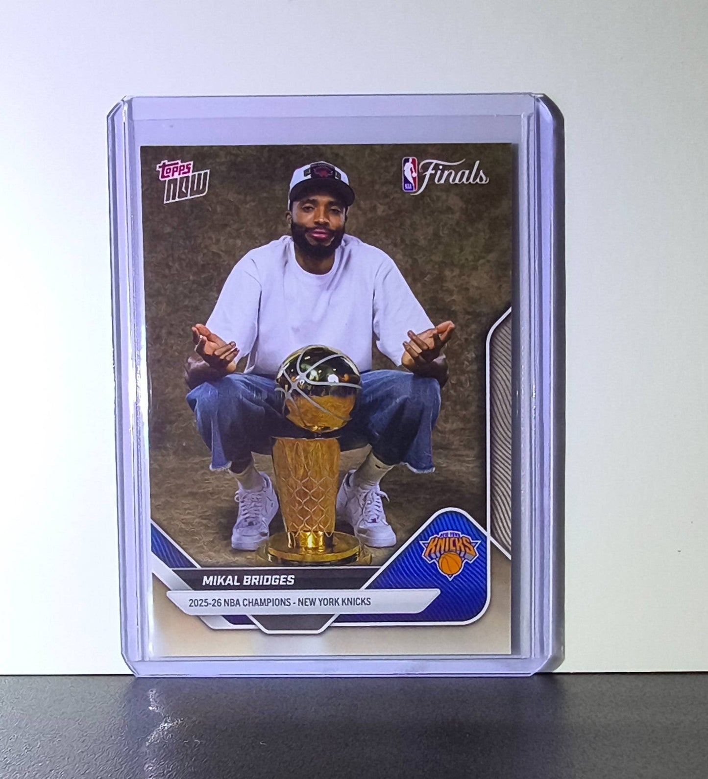 Mikal Bridges 2026 Topps Now NBA Champions #C4-SP Card New York Knicks